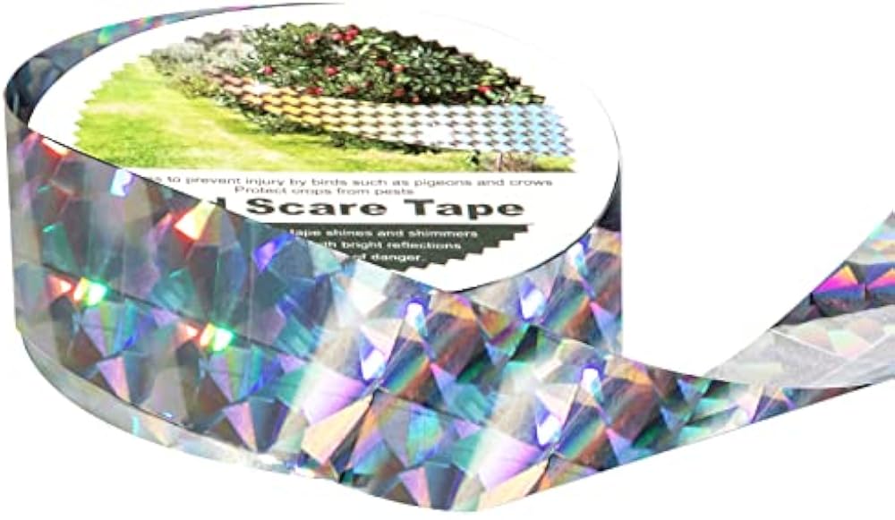 Dual-sided reflective bird scare tape